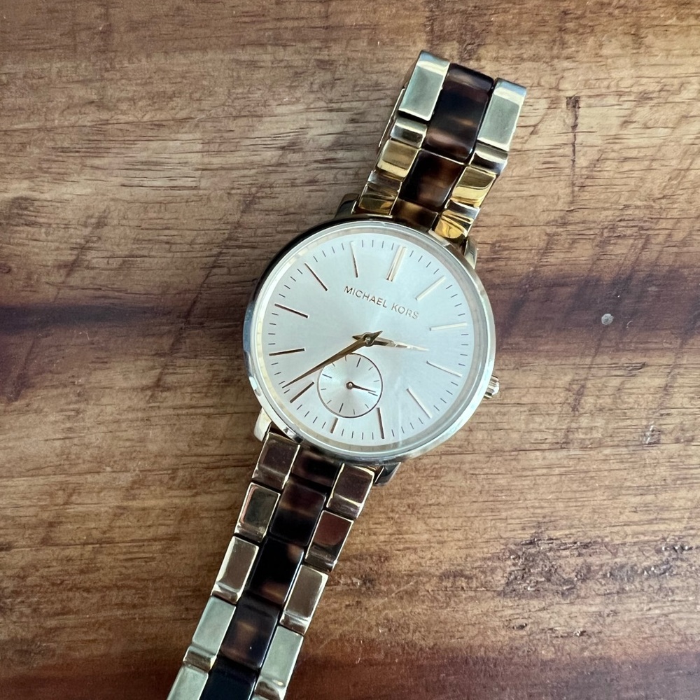 Michael Kors | gold & tortoiseshell watch